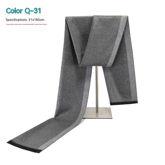 Bufanda de Invierno Rayada en Cashmira Artificial para Hombre - Image 31