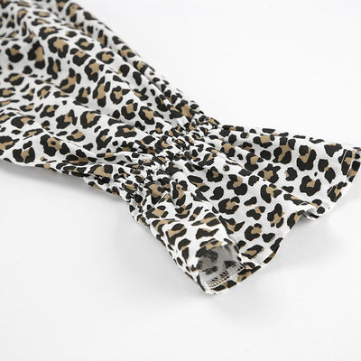 Blusa Leopardo con Volantes Manga Larga para Mujer - Image 18
