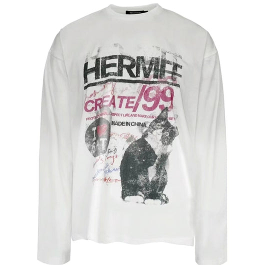 Playera Suelta de Algodón Puro para Hombre y Mujer - Manga Larga Primavera Otoño - Image 3