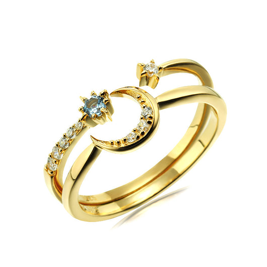 Anillo de Plata S925 con Estrella y Luna de Circón - Image 8