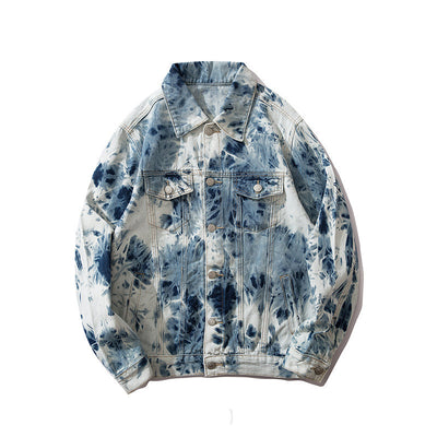 Chaqueta de Mezclilla Tie-Dye Estilo Nacional - Image 8