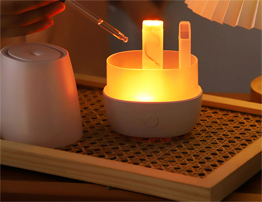 Humidificador Aromaterapia con Llama LED USB Silencioso para Dormitorio - Image 9