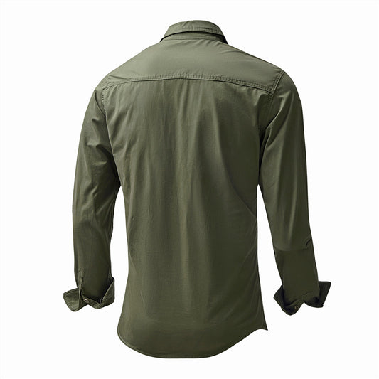 Camisa de Trabajo Otoñal para Hombre Talla Grande - Image 2