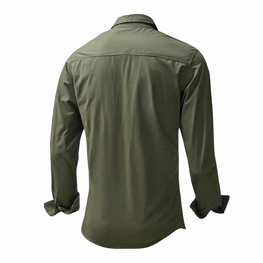 Camisa de Trabajo Otoñal para Hombre Talla Grande - Image 2