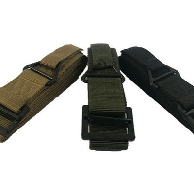 Cinturón Táctico Nylon Canvas Negro Hawk para Rescate y Rappel