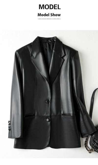 Blazer Ejecutivo de Piel de Oveja para Mujer - Image 14