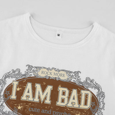 Blusa Cropped Cuello Redondo con Estampado de Letras - Image 22