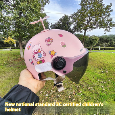 Casco Moto Eléctrica con Protección Solar para Niños y Niñas - Image 12