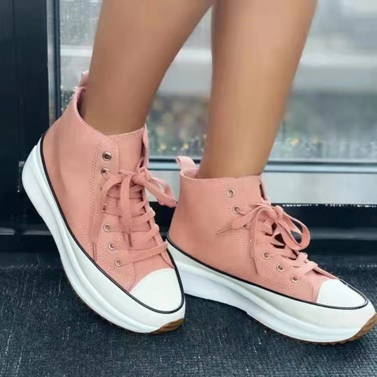 Zapatillas Plataforma Mujer Caña Alta Casual Otoño - Image 8