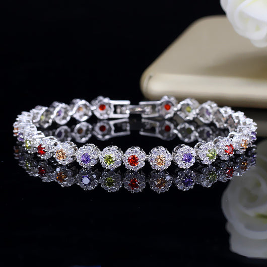 Pulsera de Flores con Circón - Image 6