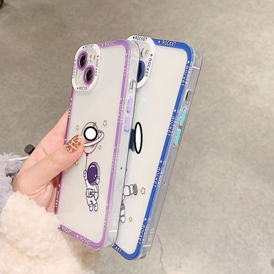 Funda Transparente para Celular con Astronauta Cartoon - Image 3