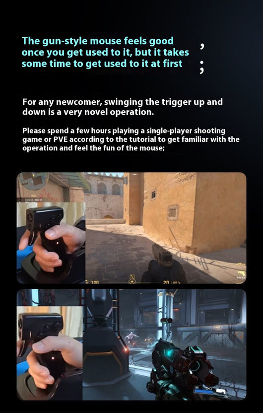 Pistola Inalámbrica para Juegos de Disparos con Empuñadura Vertical - Image 13