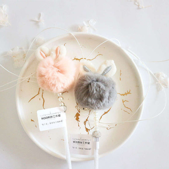 Juguete Interactivo para Gatos con Orejas de Conejo, Borlas y Cascabel