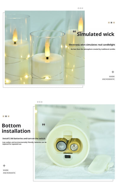 Cadena de Luces LED con Velas Eléctricas para Decoración Navideña y Eventos - Image 9