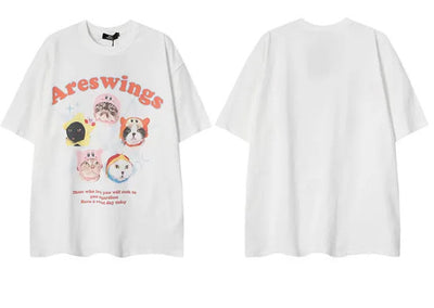 Blusa Suelta Oversized con Estampado de Animales Tiernos - Image 4