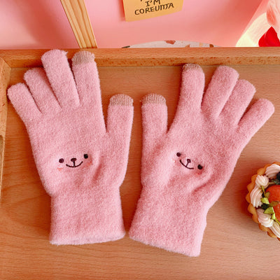 Guantes Escolares Japoneses de Dedo Completo con Diseño de Corazón - Image 3