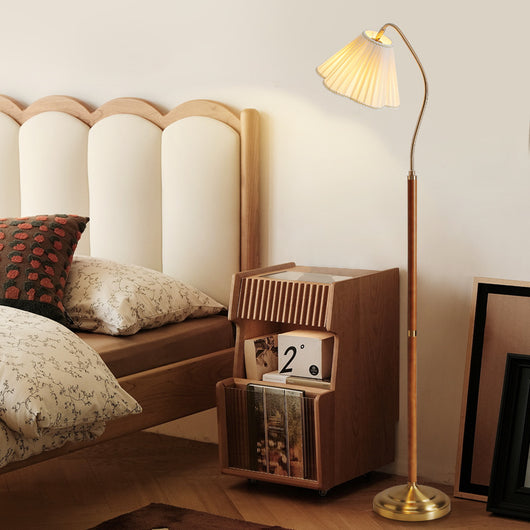 Lámpara de Pie en Madera Maciza para Sofá y Mesita Lateral - Image 3