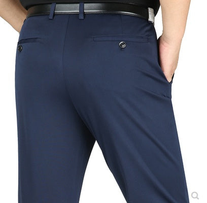 Pantalones Casuales Holgados para Hombre Cintura Alta Corte Recto