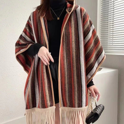Poncho Étnico Convertible con Capucha - Image 7