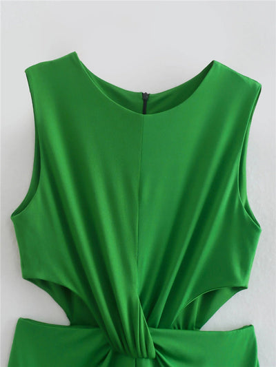 Jumpsuit de Cintura Alta con Nudo Anudado para Mujer - Image 3