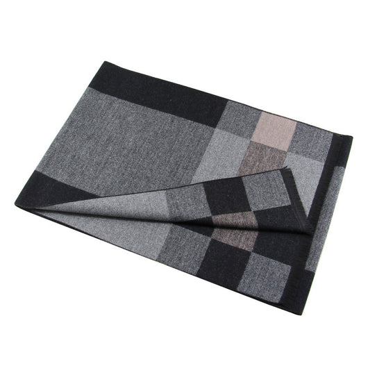 Bufanda Tejida para Hombre con Patrón Jacquard - Calidez y Estilo - Image 6