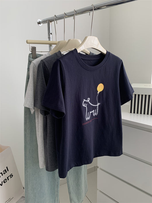 Camiseta Holgada para Mujer con Estampa de Cachorro Globo - Image 10