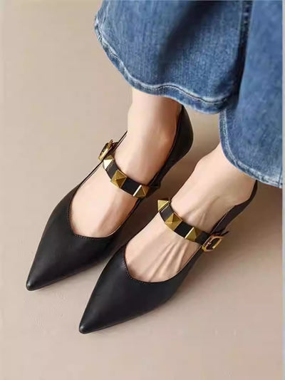 Tacones Stiletto Puntiagudos con Tachuelas - Image 9