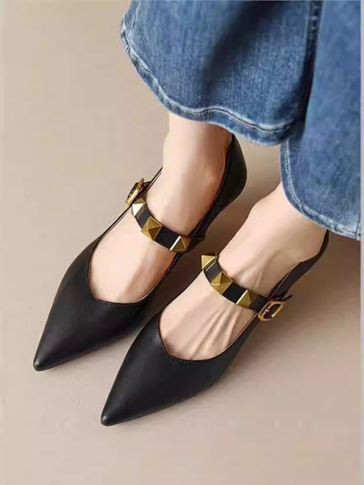 Tacones Stiletto Puntiagudos con Tachuelas - Image 9