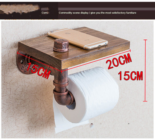 Estante de Tuberías de Hierro Forjado para Baño - Organizador de Toallas y Almacenamiento - Image 3