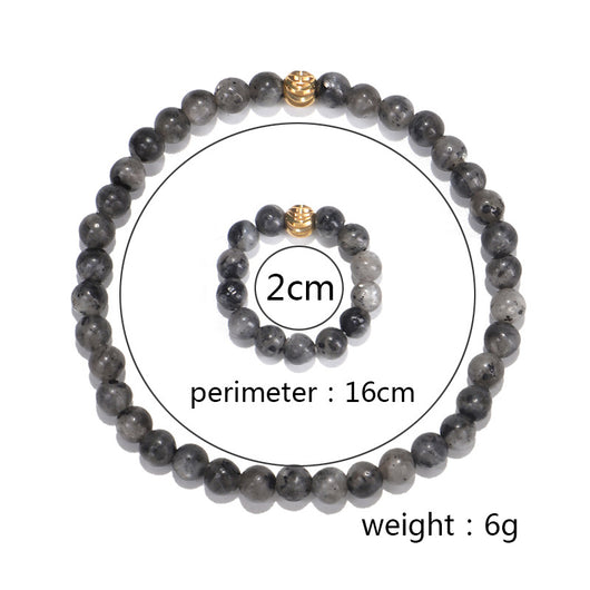 Conjunto de Pulsera y Anillo Elástico con Piedras Flash 4MM - Image 8