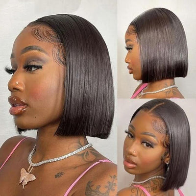 Peluca Frontal de Encaje Cabello Corto Hombro - Image 5