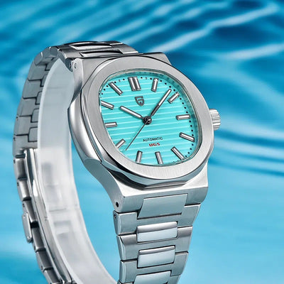 Reloj Automático de Acero Inoxidable Resistente al Agua - Diseño Barril - Image 2
