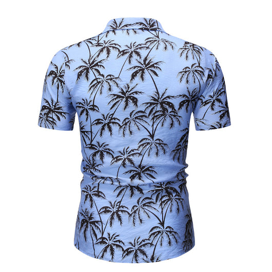 Camisa Suelta con Solapa Estampada para Hombre - Image 5