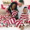 Pijama Navideño a Rayas para Toda la Familia - Conjunto de Abrigo Largo