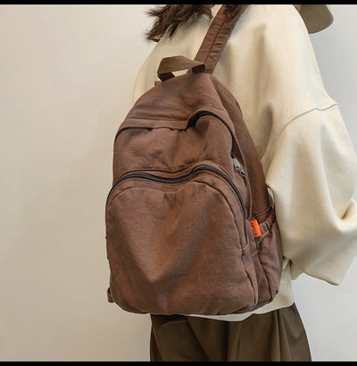 Mochila de Lona Lavada para Viajes y Uso Diario - Image 15