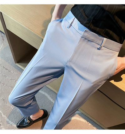 Pantalones de Traje Casual Primavera-Verano con Drapeado y Stretch Cómodo - Image 17
