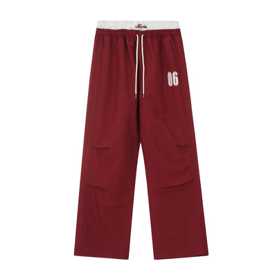 Pantalones Casuales Retro Americanos con Bordado y Detalles de Encaje para Mujer - Image 8