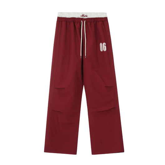 Pantalones Casuales Retro Americanos con Bordado y Detalles de Encaje para Mujer - Image 8
