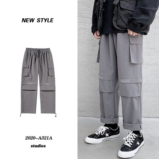 Pantalones Overol Hombre Plus Talla Grande Pierna Ancha Hip Hop Casual Verano - Image 5