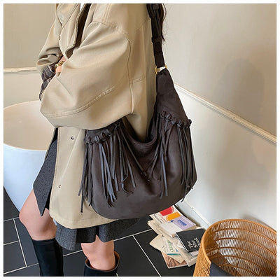 Bolsa Mensajera Retro de Gran Capacidad Tipo Dumpling para Otoño e Invierno - Image 23