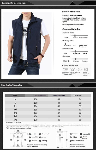 Chaleco de Piel de Conejo para Hombre - Abrigo Casual Outdoor - Image 7