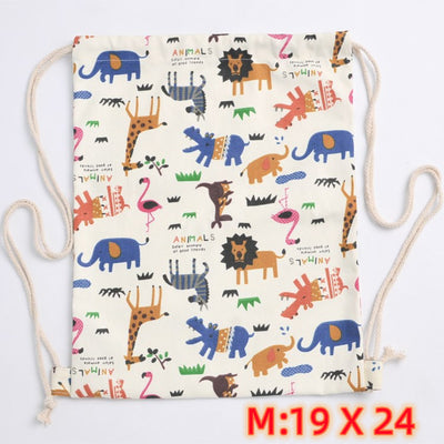 Bolsa de Almacenamiento con Cordón Estampado Zoo - Ideal para Regalos de Té - Image 9