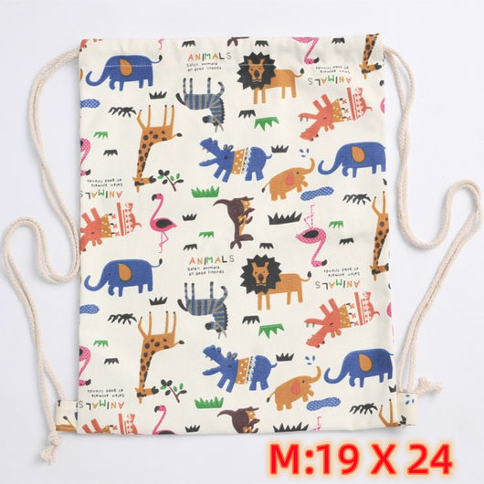 Bolsa de Almacenamiento con Cordón Estampado Zoo - Ideal para Regalos de Té - Image 9