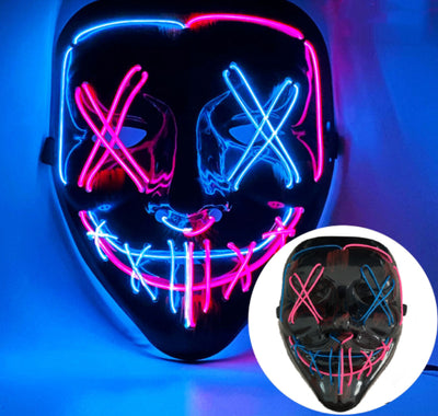 Máscara de Terror Halloween con Luz LED Fluorescente - Image 16