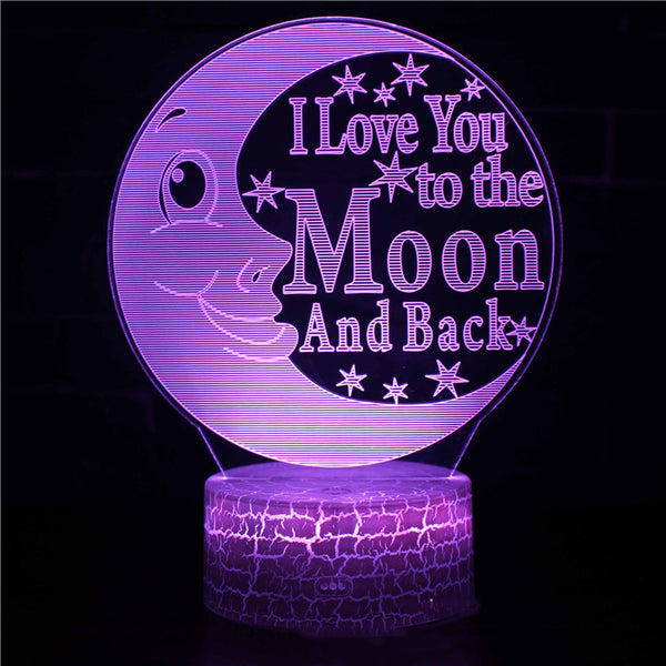 Lámpara LED 3D Creativa para Mesita de Noche