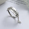 Anillo de Plata 925 Coreano con Borla y Cadena Ajustable para Dedo Índice