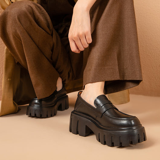 Zapatos Negros Retro con Altura para Mujer - Image 13