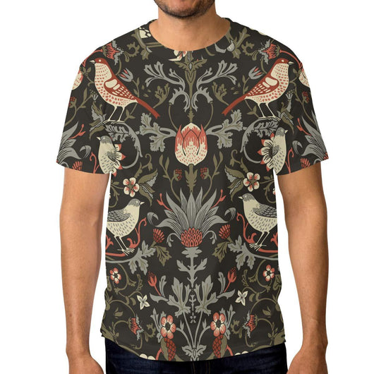 Playera Hombre Cuello Redondo Manga Corta Bloques de Color Estampado 3D - Image 8