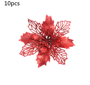 Flores Navideñas Artificiales con Brillo - Adornos para Árbol de Navidad y Decoración del Hogar - Image 46