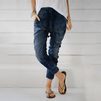 Pantalones Harem Denim con Cordones - Image 10